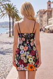 Gaine Bretelles Spaghetti Blush Cocktail Robe avec fleurs 3D