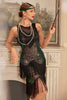 Charger l&#39;image dans la galerie, Robe scintillante à franges des années 20 avec accessoires ensemble