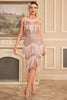 Charger l&#39;image dans la galerie, Fard à joues scintillant à plusieurs niveaux frangé robe des années 20 avec ensemble d’accessoires