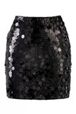 Jupe de soirée pour femmes à grande taille haute mini taille haute et pailletée pour femmes