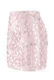 Jupe de soirée pour femmes à grande taille haute mini taille haute et pailletée pour femmes
