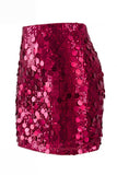 Jupe de soirée pour femmes à grande taille haute mini taille haute et pailletée pour femmes