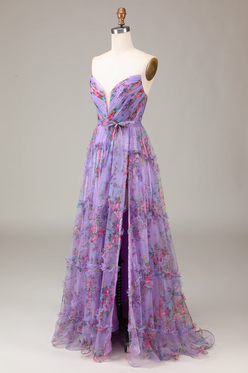 Charger l&#39;image dans la galerie, Robe de Soirée Violet Sweetheart A-Line