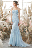 Robe de bal longue sans corail avec appliques