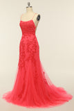 Robe de bal longue sans corail avec appliques