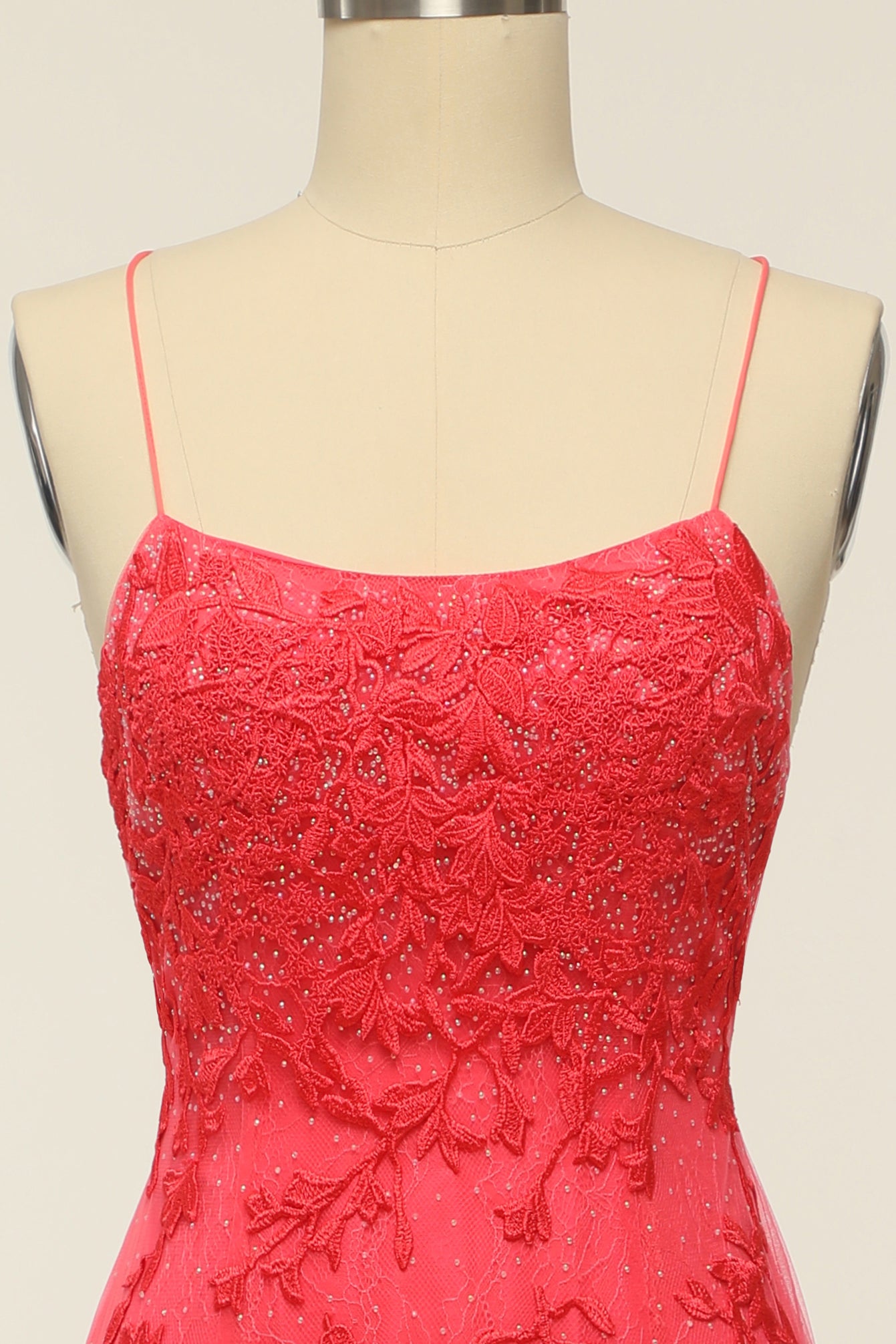 Robe de bal longue sans corail avec appliques