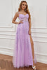 Charger l&#39;image dans la galerie, Purple Off the Shoulder Long Prom Robe de bal avec appliques