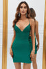 Charger l&#39;image dans la galerie, Sparkly Dark Green Sequins Tight Short Homecoming Dress