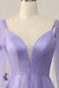 Charger l&#39;image dans la galerie, Robe de bal violette Watteau Train avec fleurs 3D