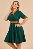 Robe verte col V