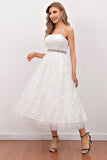 Robe blanche midi (Ceinture non incluse)