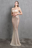 Robe de soiree dorée Longue Prom