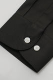 Chemise noire à manches longues pour hommes