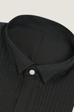 Chemise noire à manches longues pour hommes