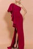 Charger l&#39;image dans la galerie, Zapaka Femme Robe de Soirée Rouge à Une épaule