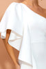 Charger l&#39;image dans la galerie, Zapaka Femme Robe de Soirée Blanche à Une épaule