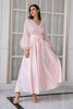 Charger l&#39;image dans la galerie, Robe de fête de mariée rose à manches longues