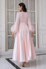 Charger l&#39;image dans la galerie, Robe de fête de mariée rose à manches longues