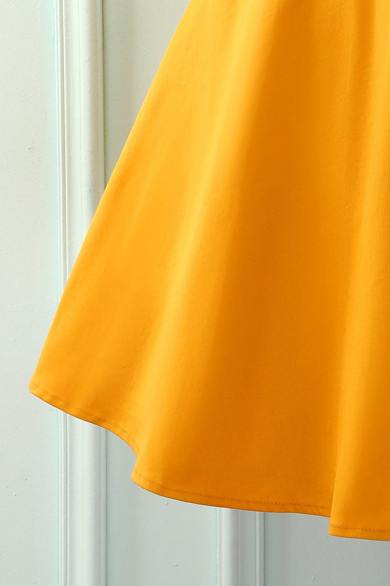 Charger l&#39;image dans la galerie, Robe jaune des années 1950