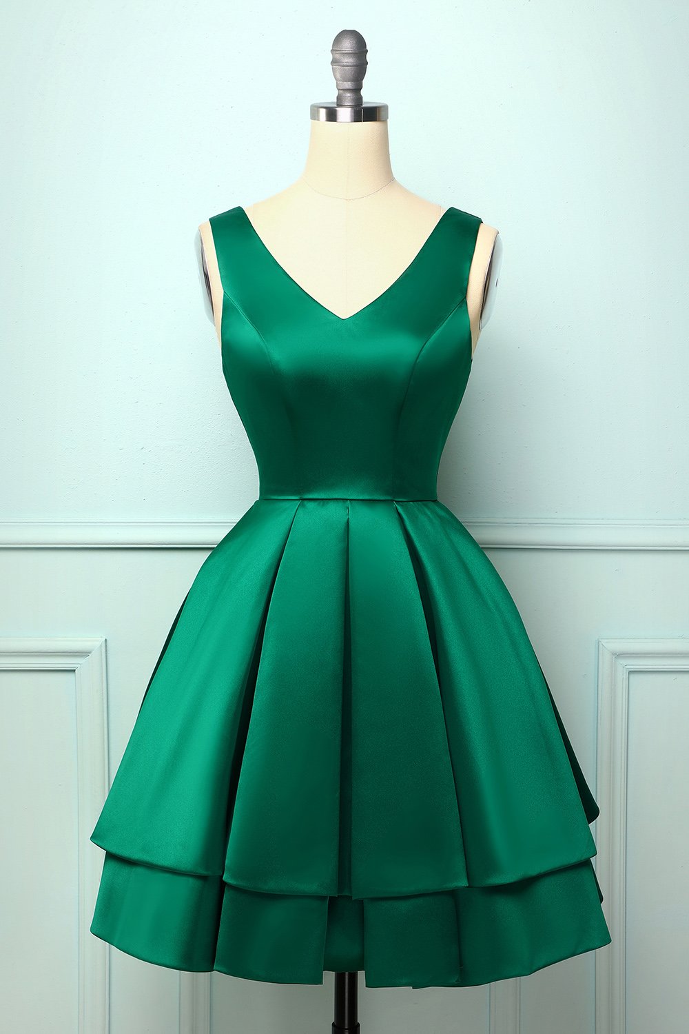 Vert émeraude Robe De Soirée Vert Bouteille Robe Demoiselle D