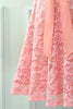 Charger l&#39;image dans la galerie, Robe en dentelle rose à manches courtes