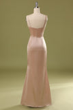 Robe en satin champagne