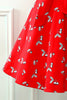 Charger l&#39;image dans la galerie, Robe évasée rouge cerise des années 1950