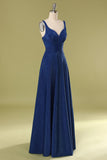 Robe de bal longue bleu royal