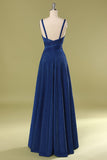 Robe de bal longue bleu royal