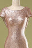Charger l&#39;image dans la galerie, Robe de bal rose pailletée