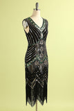 Royal Blue Glitter Fringe Gatsby 1920s Flapper Robe Flapper