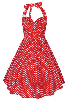 Halter Imprimé années 1950 Pin Up Dress