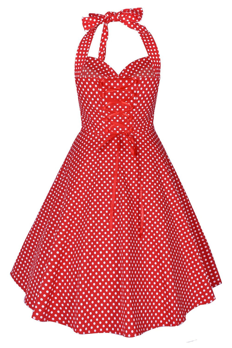 Charger l&#39;image dans la galerie, Halter Imprimé années 1950 Pin Up Dress