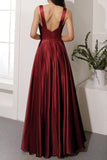 Robe longue en satin