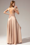 Robe longue en satin