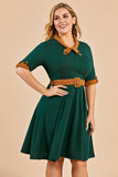 Robe verte col V