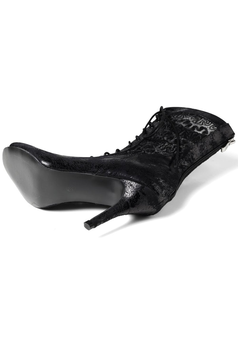 Charger l&#39;image dans la galerie, Chaussures noires ouvertes de talon de talons aiguilles