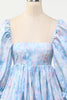 Charger l&#39;image dans la galerie, Robe bleue florale de babydoll