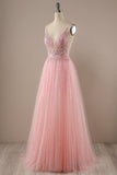 Robe de bal longue rose