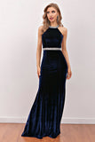 Robe Navy Long Prom