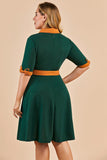 Robe verte col V