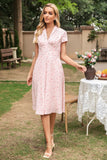 Robe d’été imprimée Rose Col en V