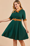 Robe verte col V