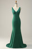 Charger l&#39;image dans la galerie, Sirène V Cou Vert Longue Robe De Soirée avec perles