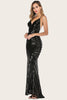 Charger l&#39;image dans la galerie, Robe noire Sequin Long Prom