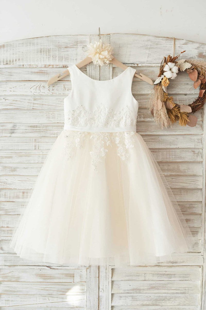 Charger l&#39;image dans la galerie, Filles Bambi Ivory Broderie Anglaise Tulle Robe