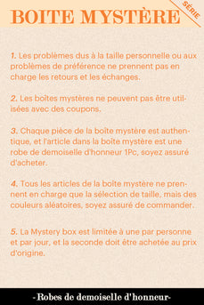 ZAPAKA MYSTERY BOX de 1Pc Robe de demoiselle d'honneur