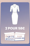 ZAPAKA BOÎTE MYSTÈRE de 2Pc Robes des années 60