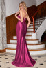 Charger l&#39;image dans la galerie, Superbe robe de bal corset à bretelles spaghetti sirène bleu royal avec fente devant