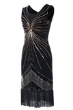 Robe Flapper Noire 1920s